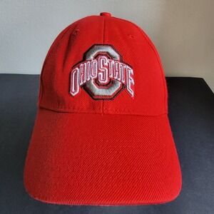 Vintage Nike Team Ohio State‎ Buckeyes Strapback Hat Cap Red Just Do It